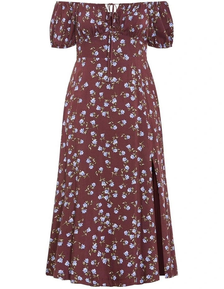 Abbie Print Maxi Dress in Cocoa image 6