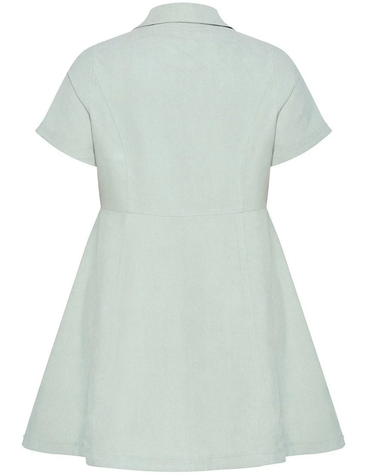 Leia Short Sleeve Mini Dress in Light Sage image 4