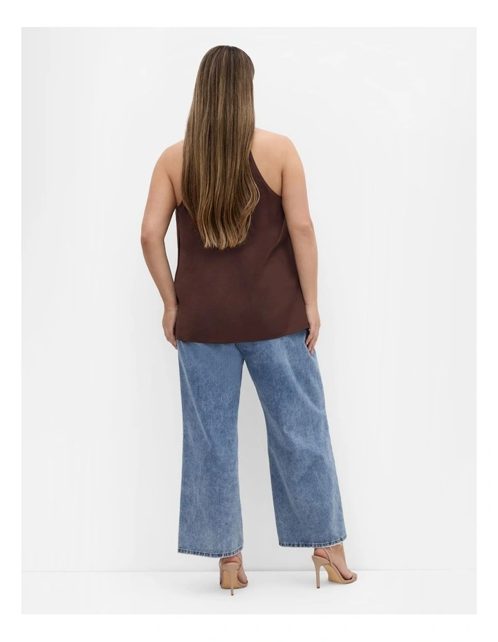 Chloe Cowl Neck Top in Truffle image 2