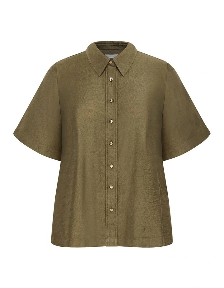 Emma Shirt in Khaki image 3