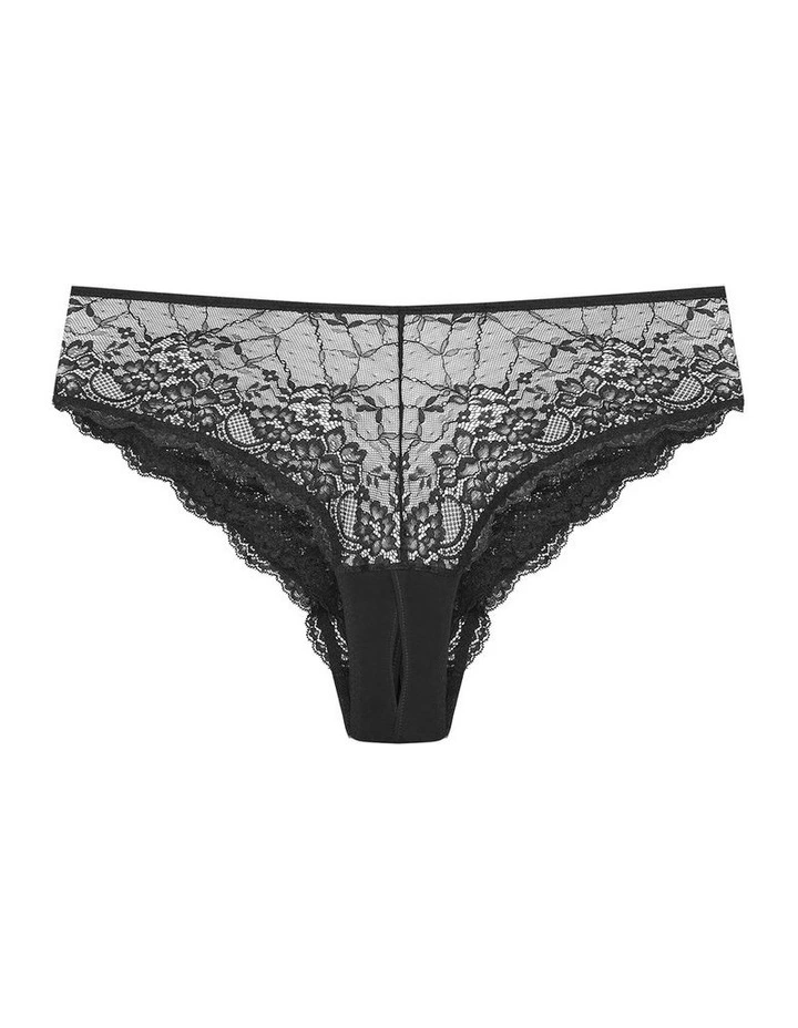 Viva Ouvert Cheeky Panty in Black image 4