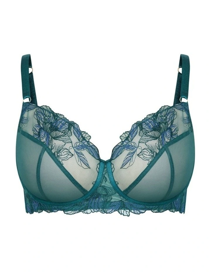 Kimora Demi Underwire Bra in Deep Teal image 3