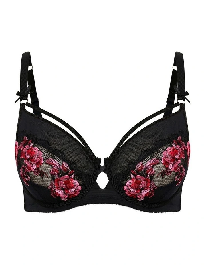Flamenco Demi Underwire Bra in Black image 3