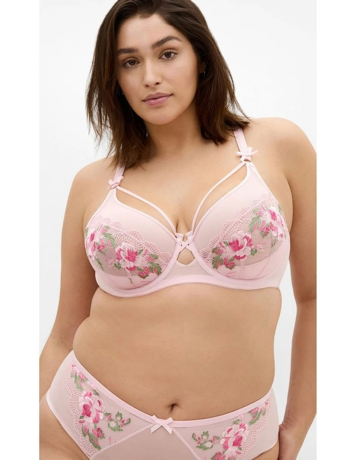 Flamenco Demi Underwire Bra in Pink image 2