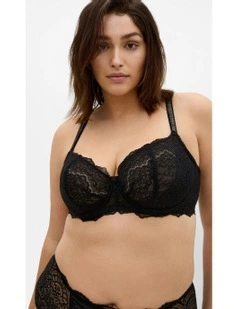 Demi Balconette Underwire Bra in Black