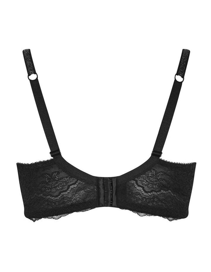 Demi Balconette Underwire Bra in Black image 4