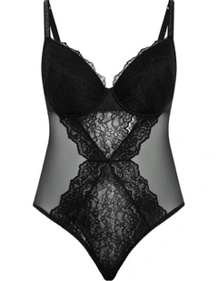 Demi Contour Underwire Bodysuit in Black