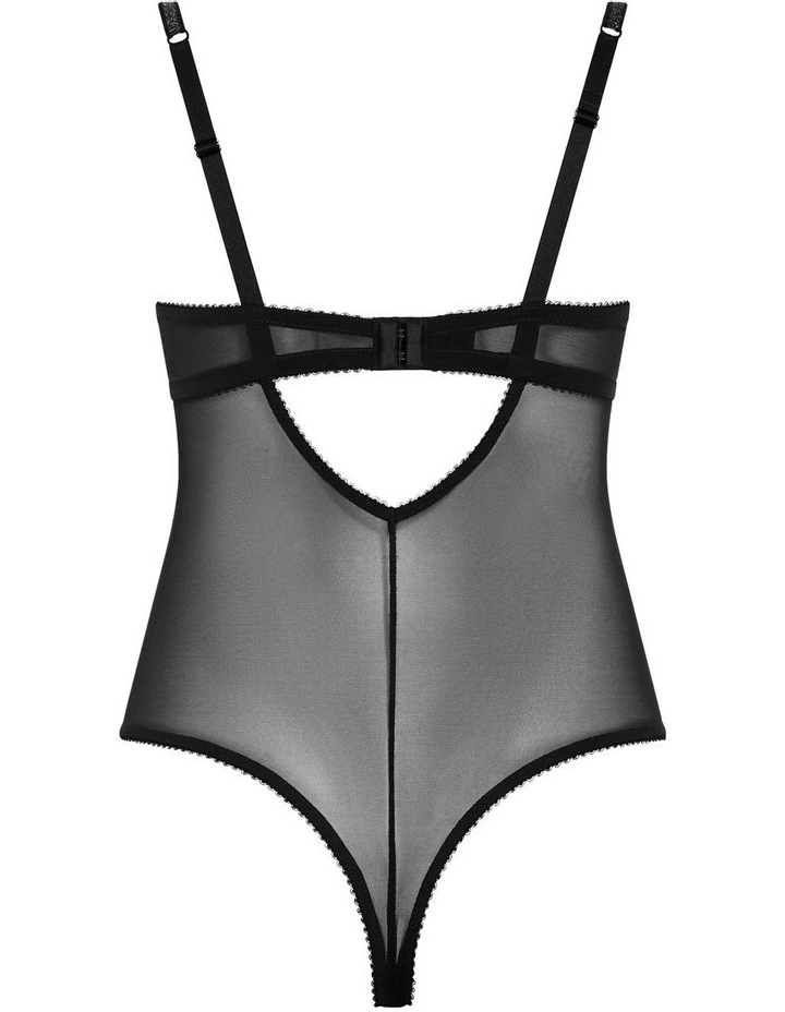 Demi Contour Underwire Bodysuit in Black image 5