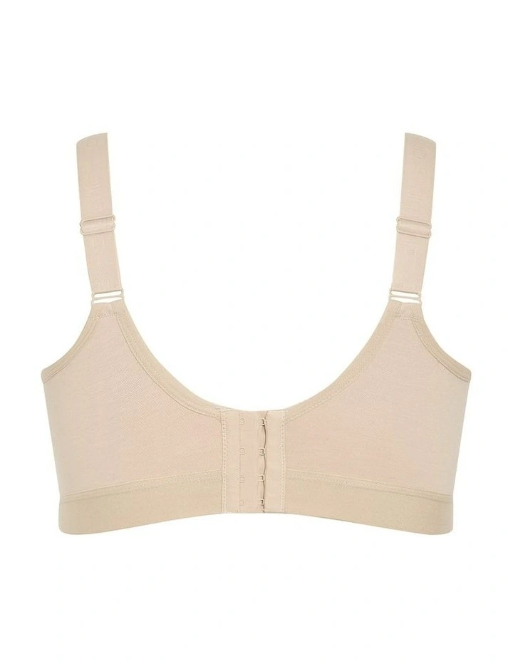 Luxe Cotton Wireless Bra in latte image 4