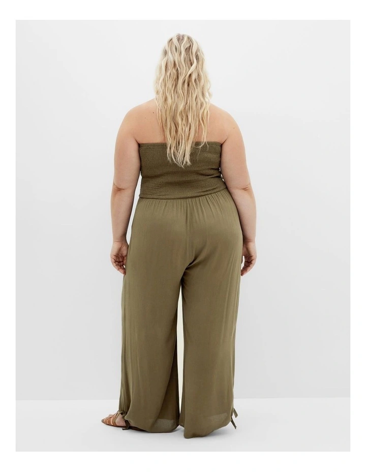 Smocked Jumpsuit in Masala image 2