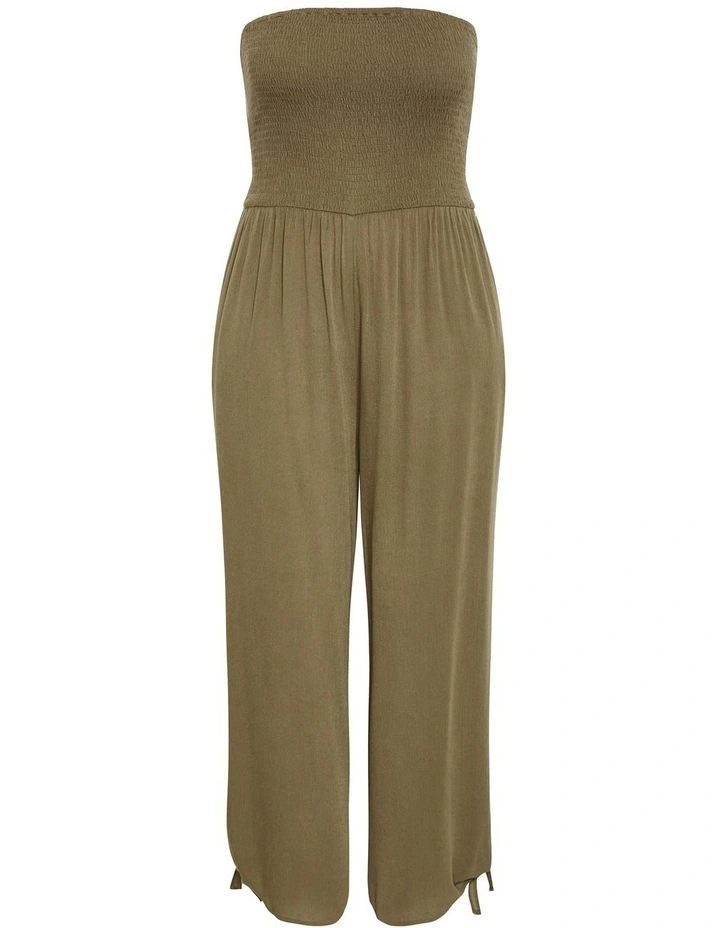 Smocked Jumpsuit in Masala image 3