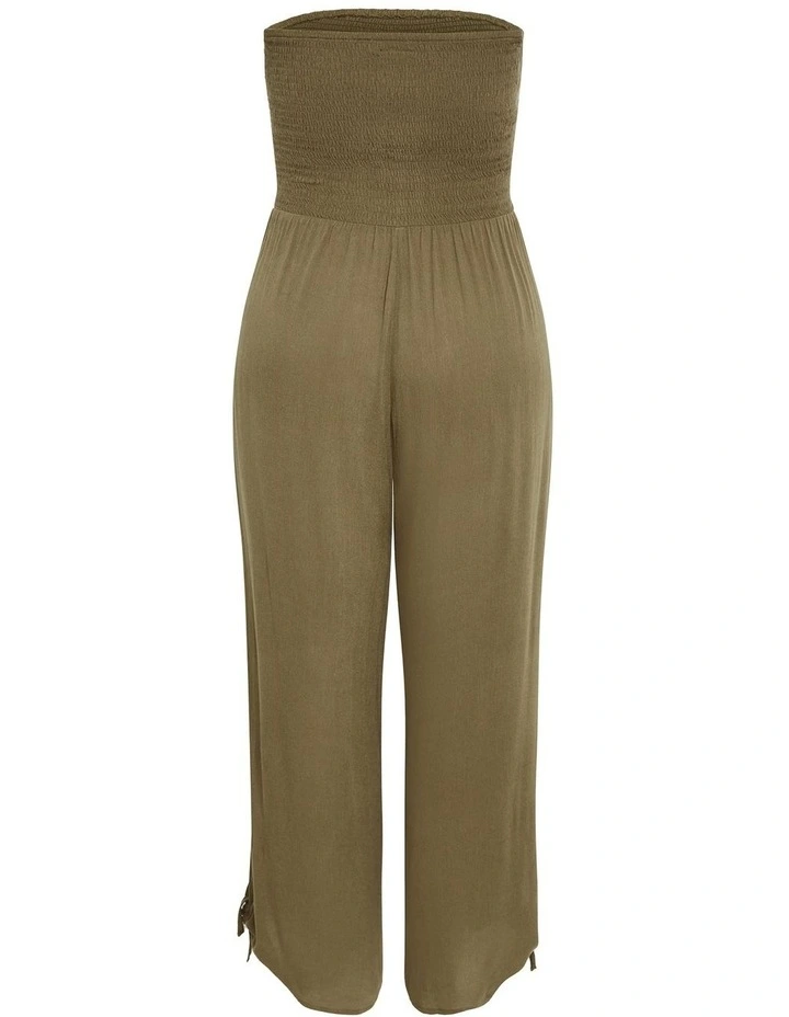 Smocked Jumpsuit in Masala image 4