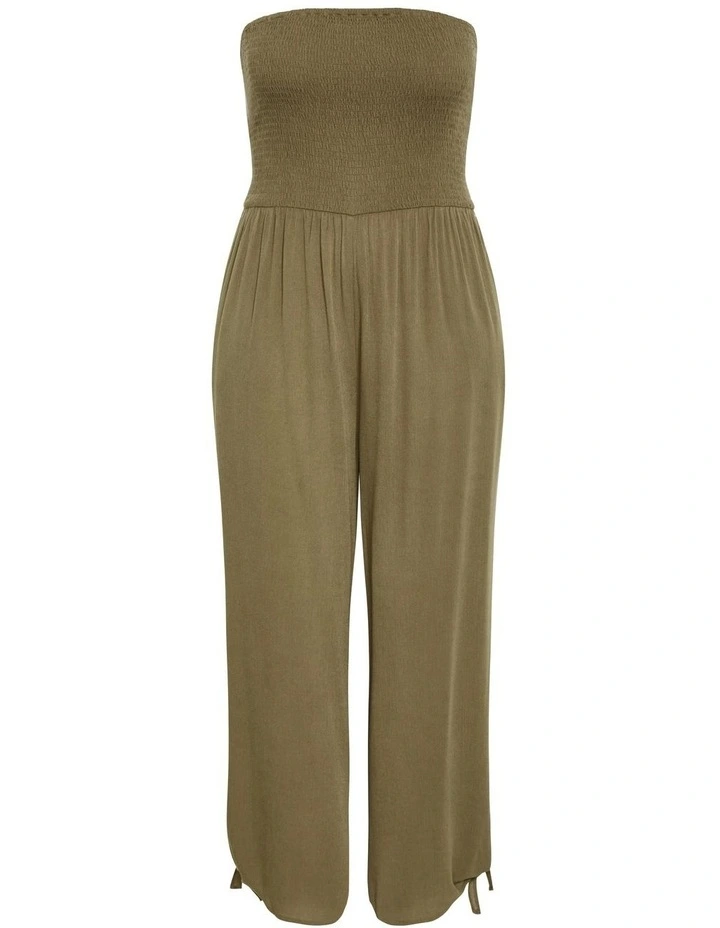 Smocked Jumpsuit in Masala image 6