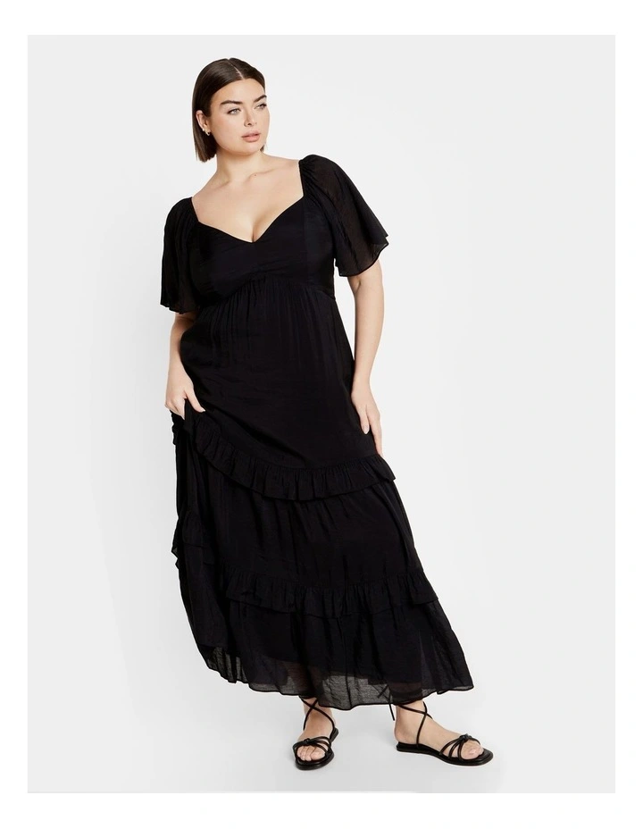 Marci Tier Maxi Dress in Black image 1