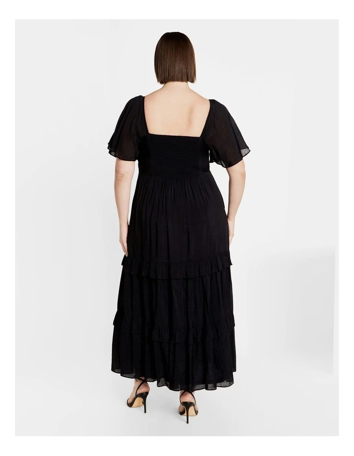 Marci Tier Maxi Dress in Black image 2