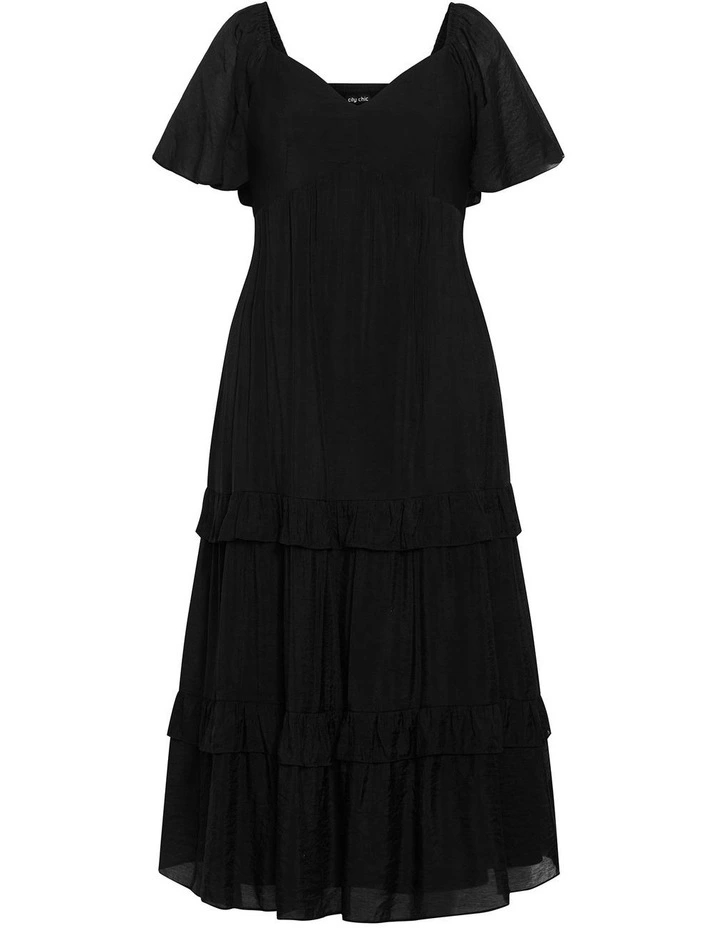 Marci Tier Maxi Dress in Black image 4