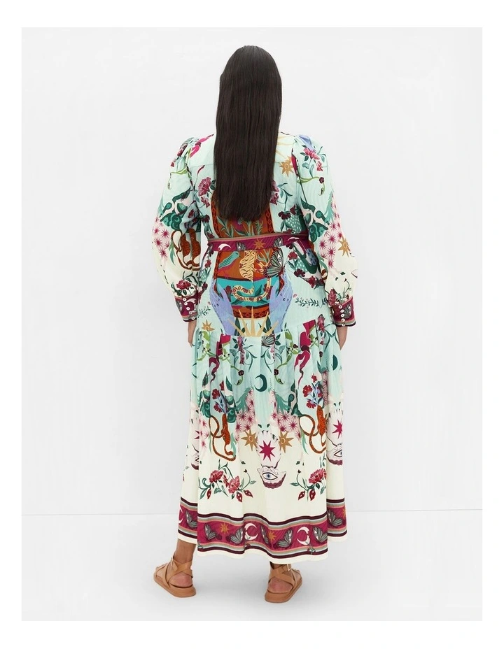 Ezra Print Maxi Dress in Mint image 2