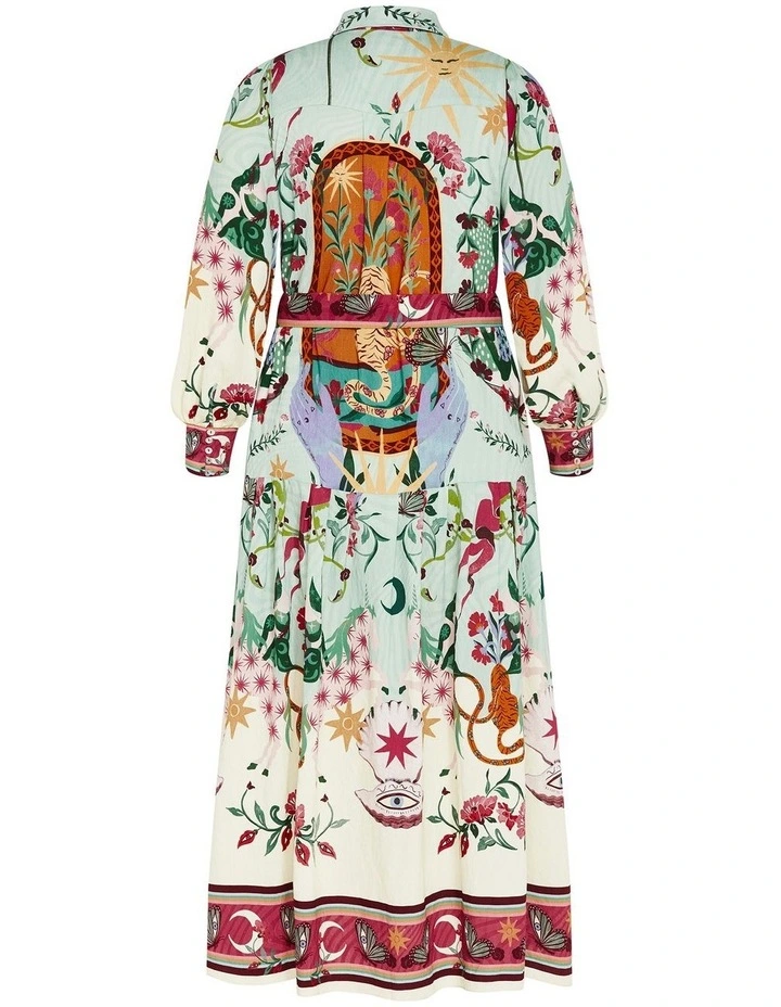 Ezra Print Maxi Dress in Mint image 4