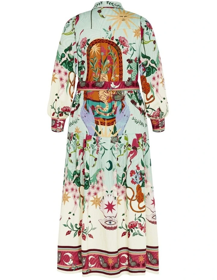 Ezra Print Maxi Dress in Mint image 6