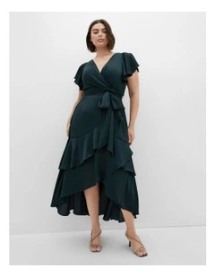 Plus Size Flirty Jen Maxi Dress in green