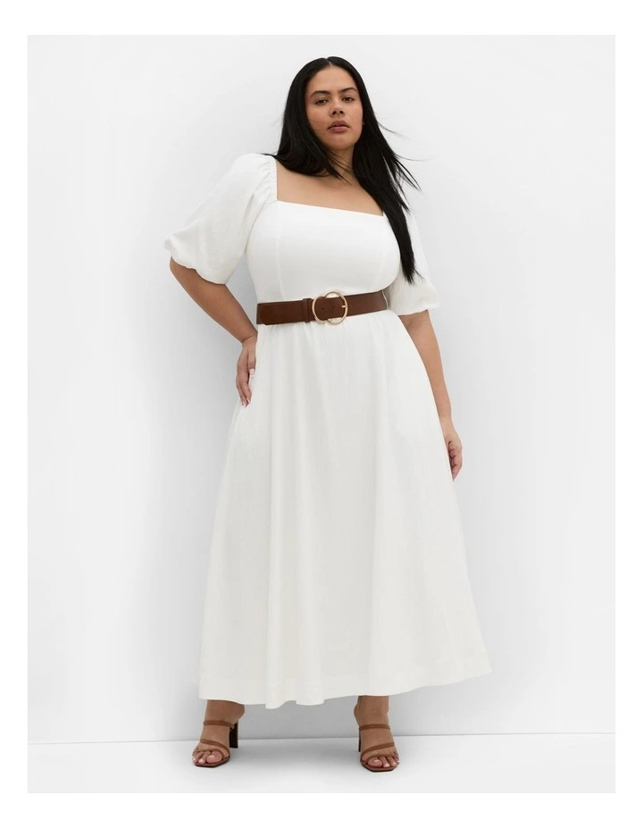 Collins Puff Sleeve Maxi Dress in Ivory image 1