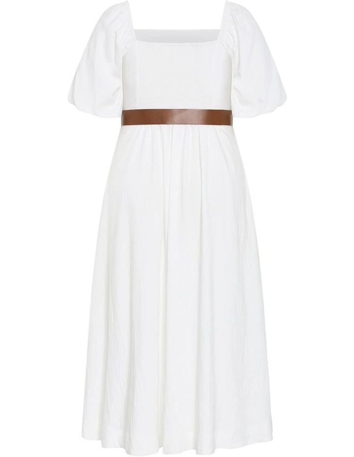 Collins Puff Sleeve Maxi Dress in Ivory image 4