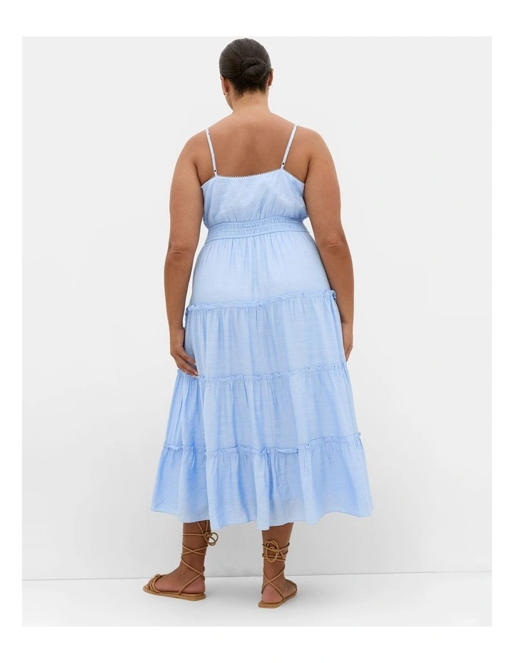 Aiza Tier Maxi Dress in Sky Blue image 2