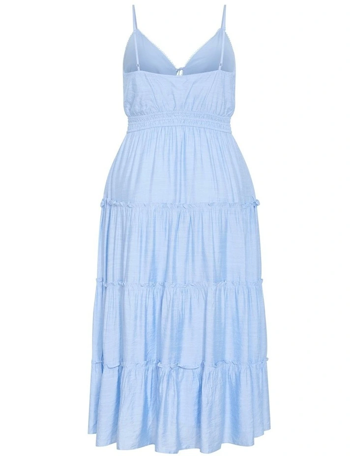 Aiza Tier Maxi Dress in Sky Blue image 4