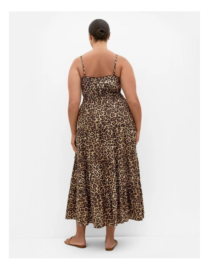 Amaya Leopard Print Maxi Dress in Brown image 2