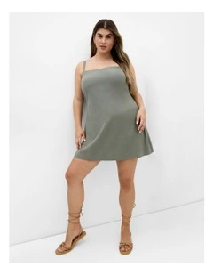 Jess Mini Dress in Deep Sage