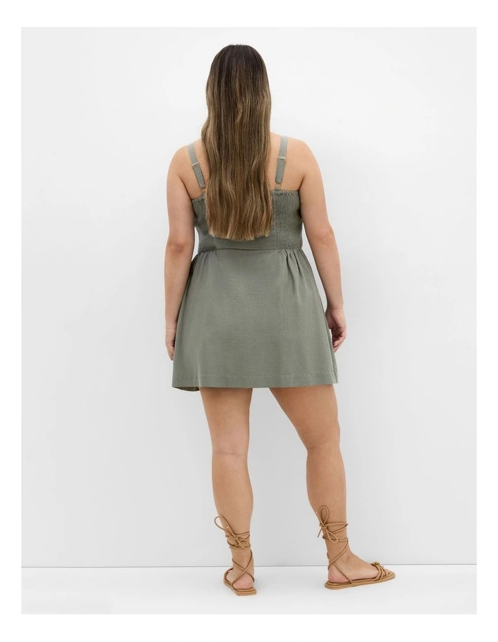 Jess Mini Dress in Deep Sage image 2