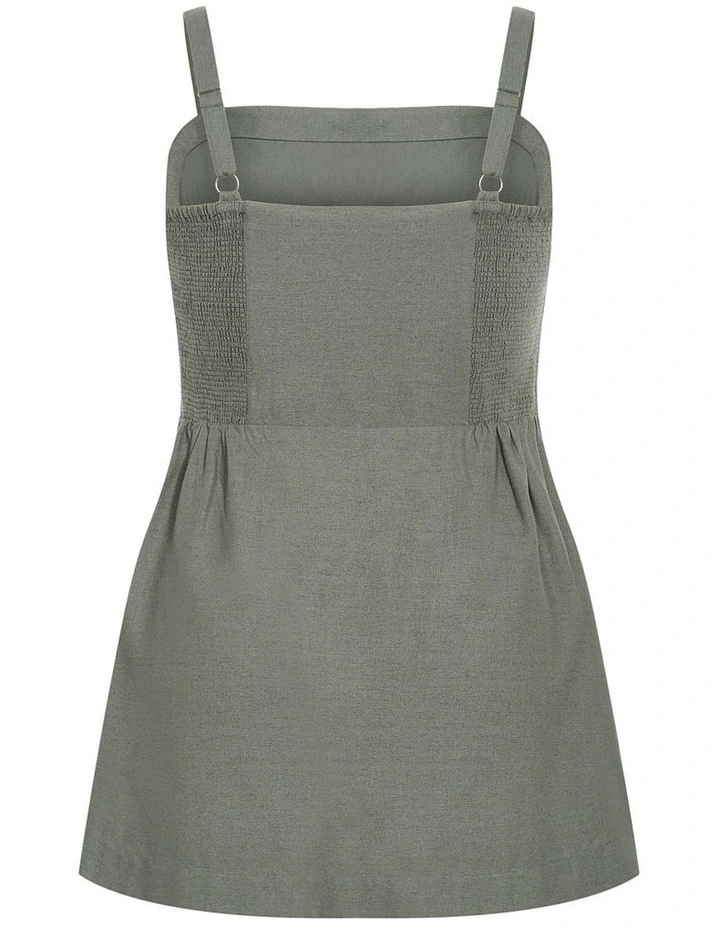 Jess Mini Dress in Deep Sage image 4