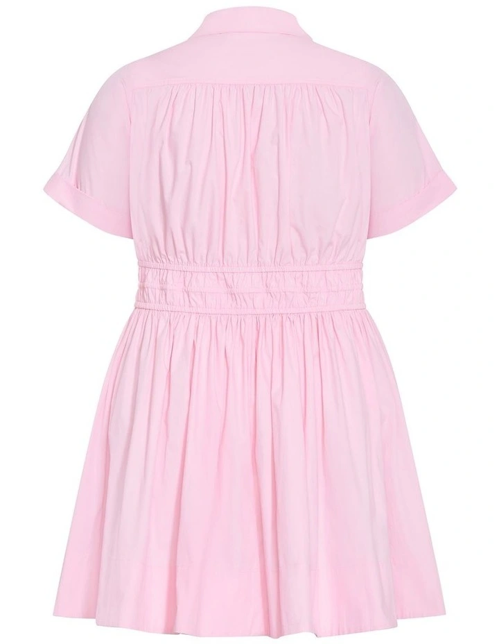 Lana Mini Shirt Dress in Heavenly Pink image 4
