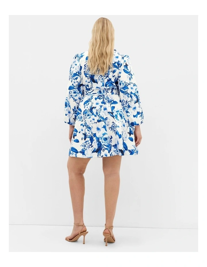 Elysia Print Midi Dress in Bluebell image 2
