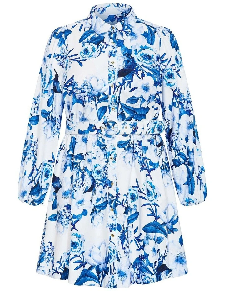 Elysia Print Midi Dress in Bluebell image 3