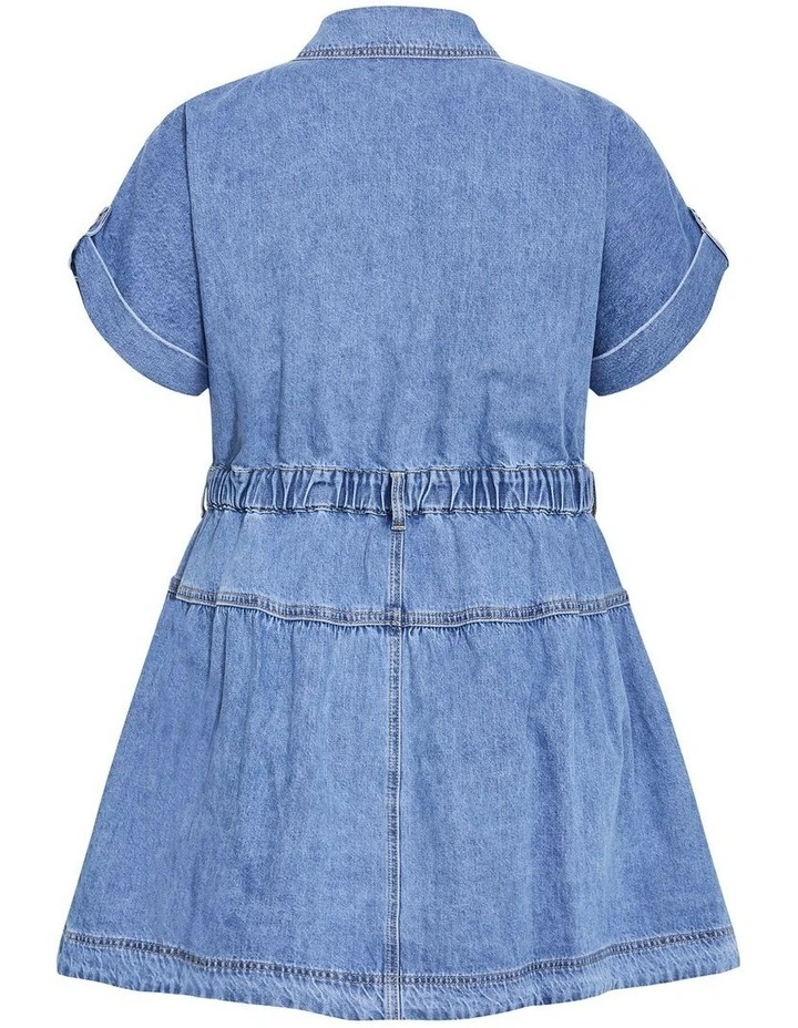 Ari Denim Mini Dress in Light Wash image 4