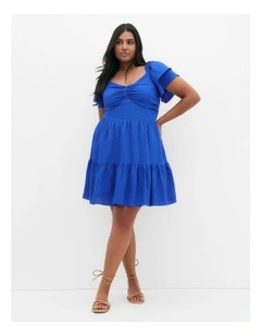 Ariella Mini Dress in Cerulean