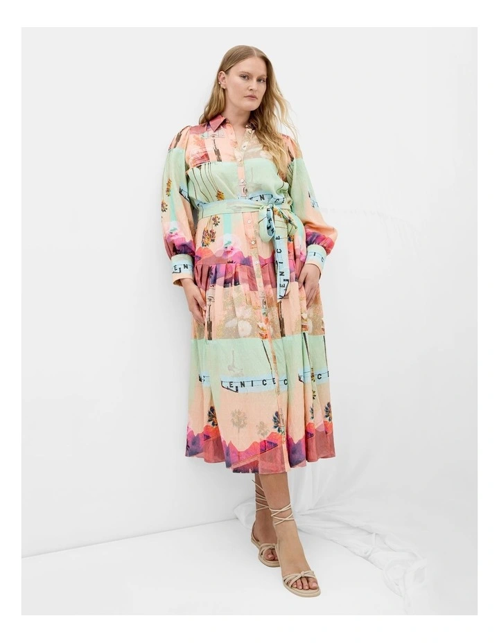Ezra Venice Maxi Dress in Pink image 1