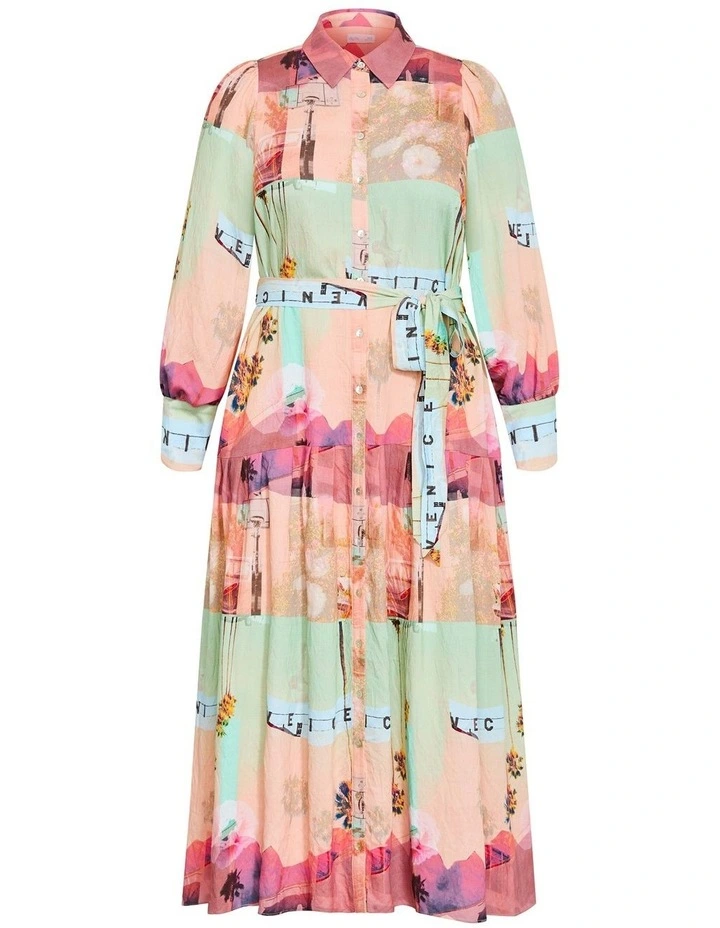 Ezra Venice Maxi Dress in Pink image 3