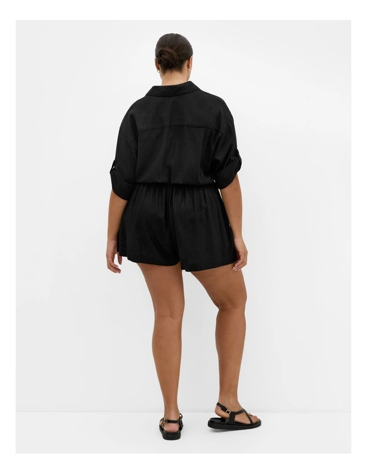 Taranto Playsuit in Black image 2