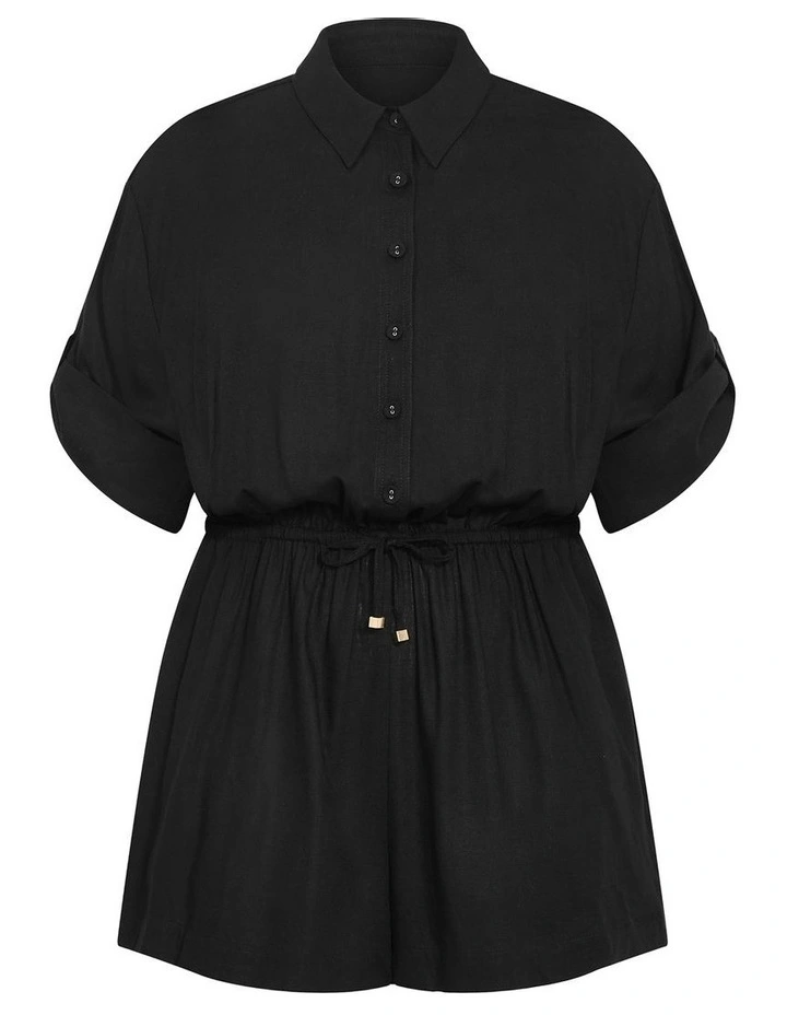 Taranto Playsuit in Black image 3