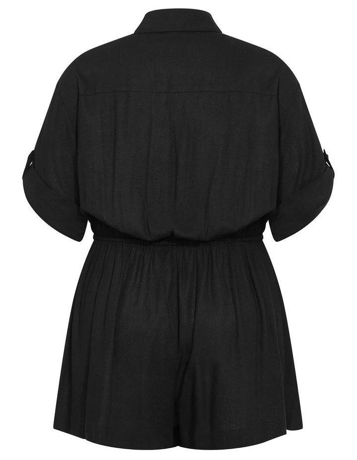 Taranto Playsuit in Black image 4