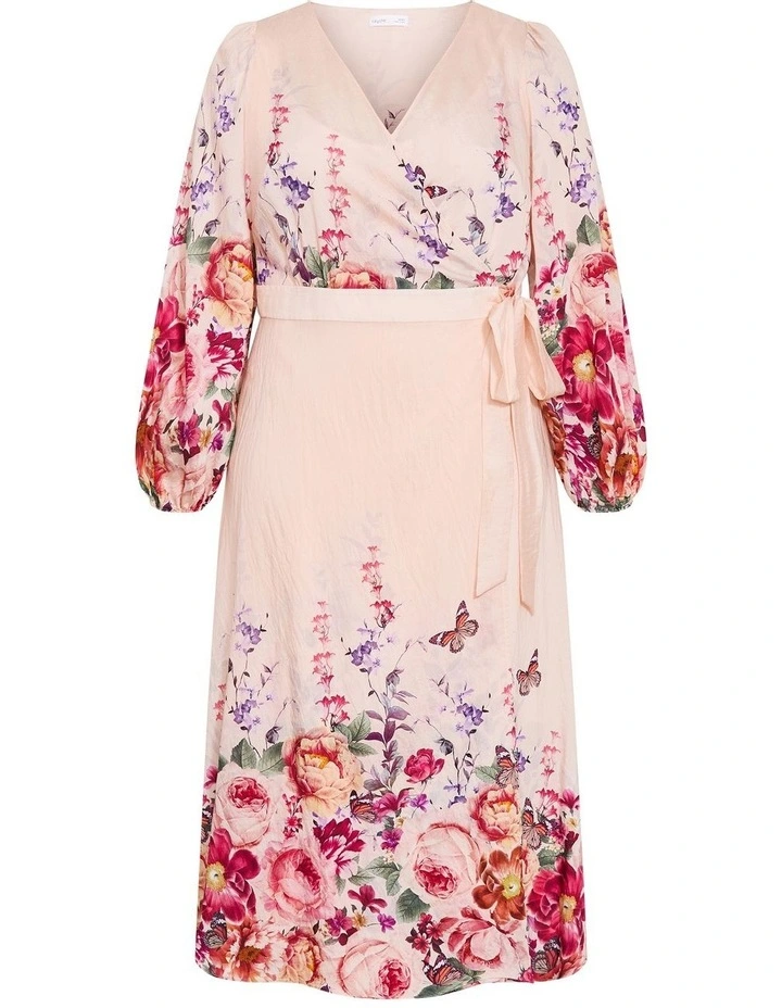Anastasia Wrap Maxi Dress in Light Blush image 3