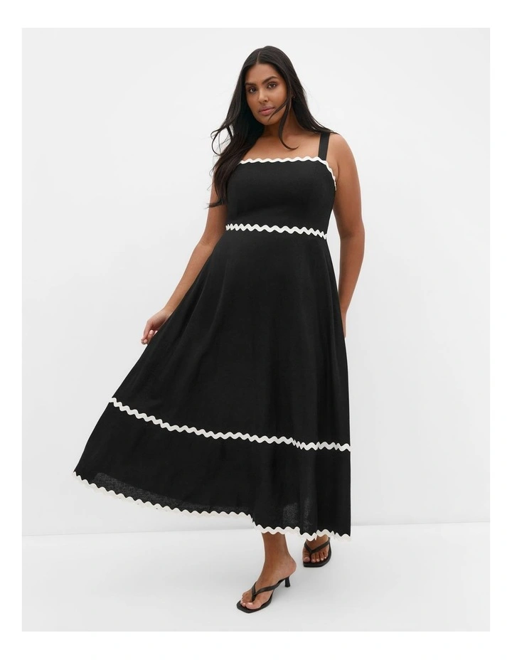Plus Size Shani Maxi Dress in black image 1