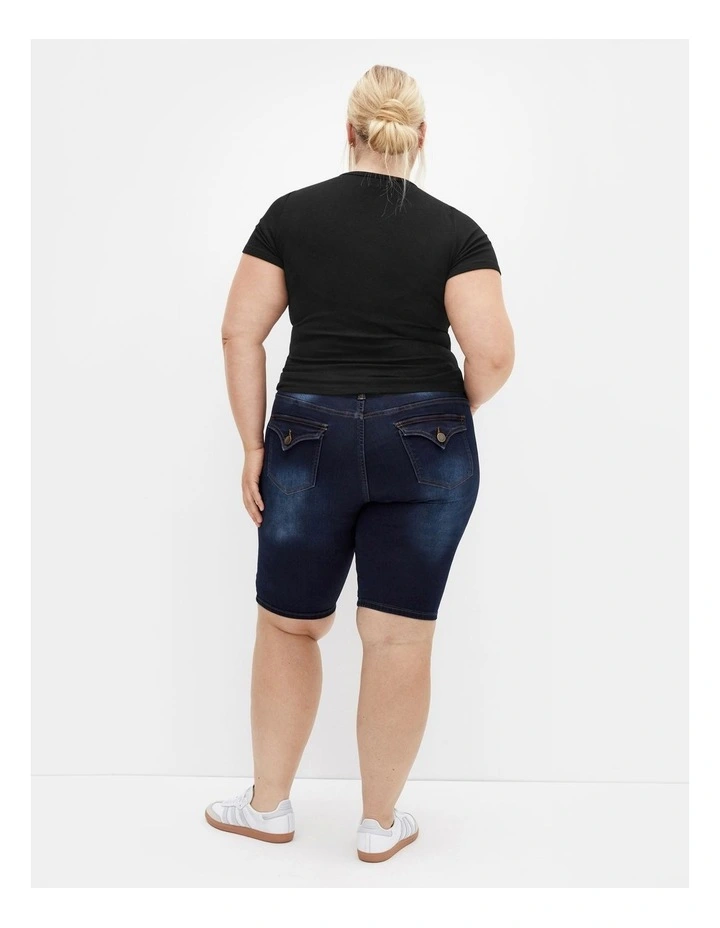 Classic Pins Short in Dark Wash image 2