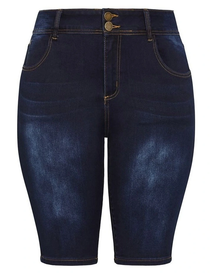 Classic Pins Short in Dark Wash image 3