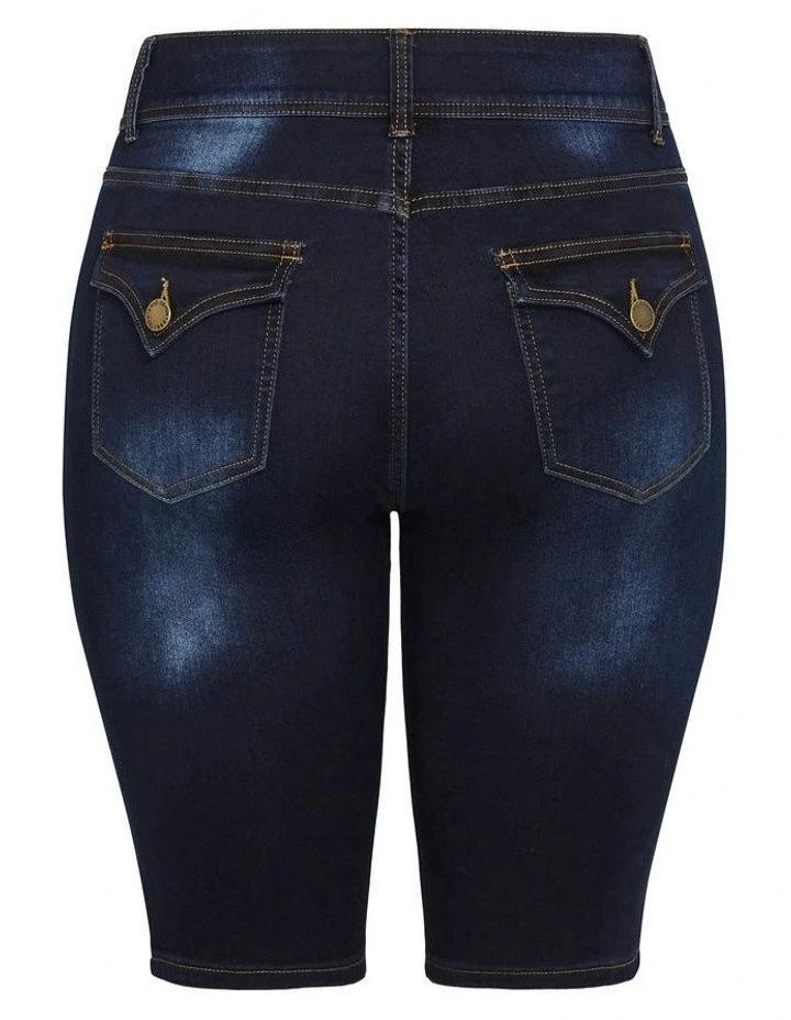 Classic Pins Short in Dark Wash image 5