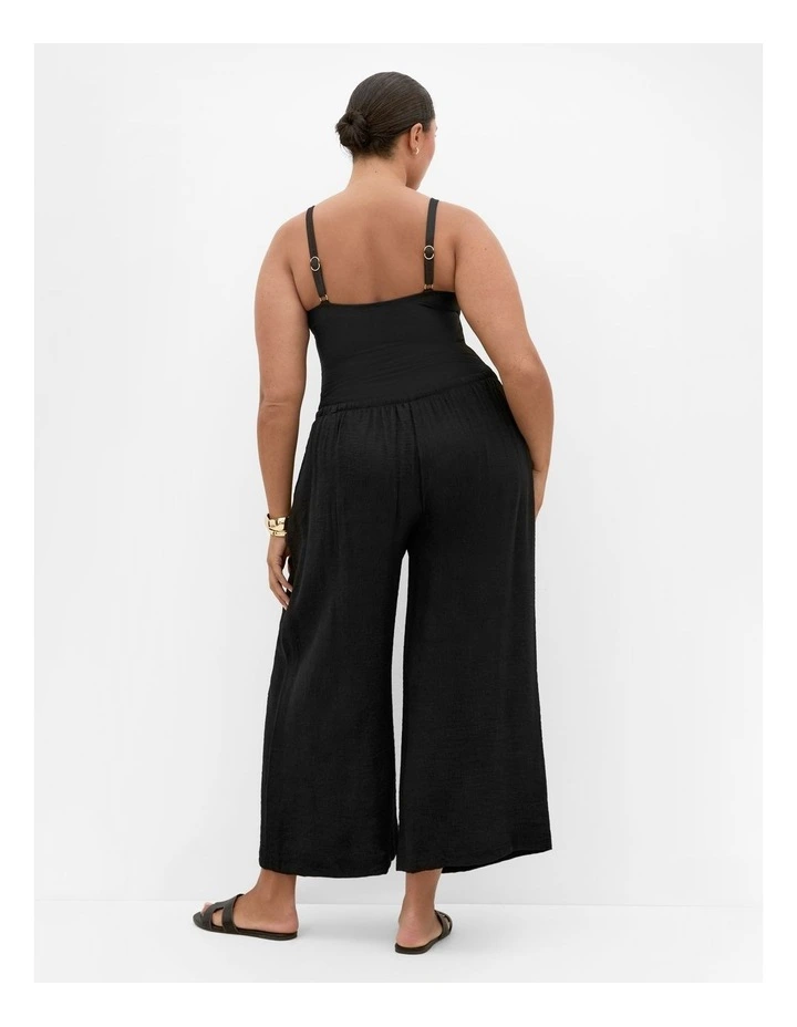 Poolside Wide Leg Pant in Black image 2