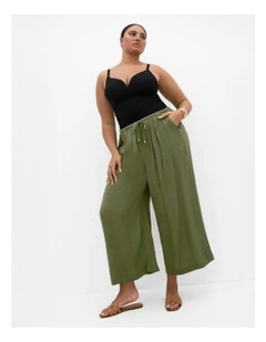 Poolside Wide Leg Pant in Jungle Green