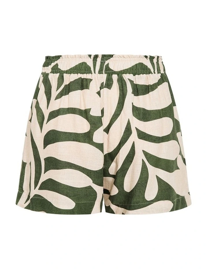 Plus Size Taranto Print Short in moss image 4